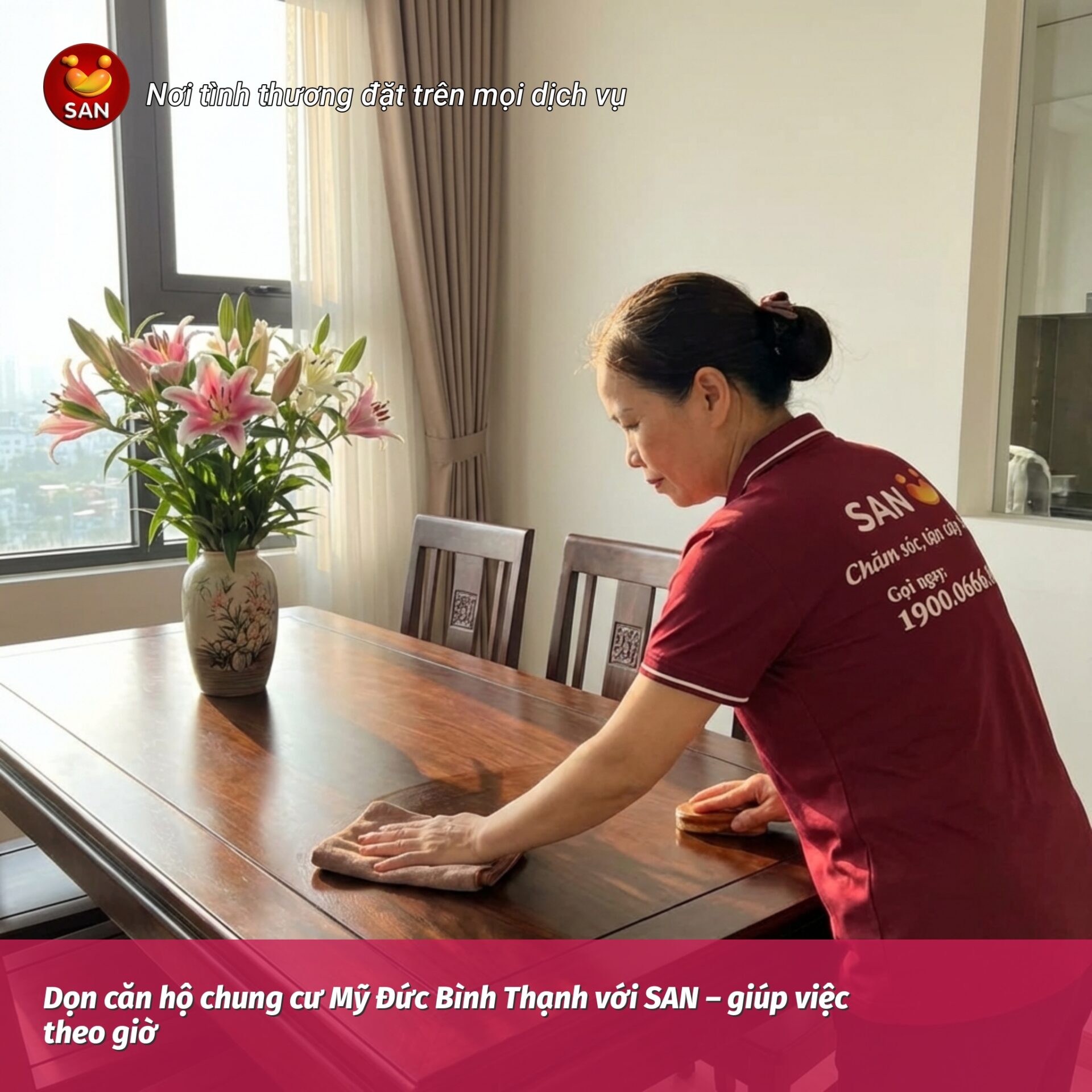 Dọn căn hộ chung cư Mỹ Đức Bình Thạnh với SAN – giúp việc theo giờ