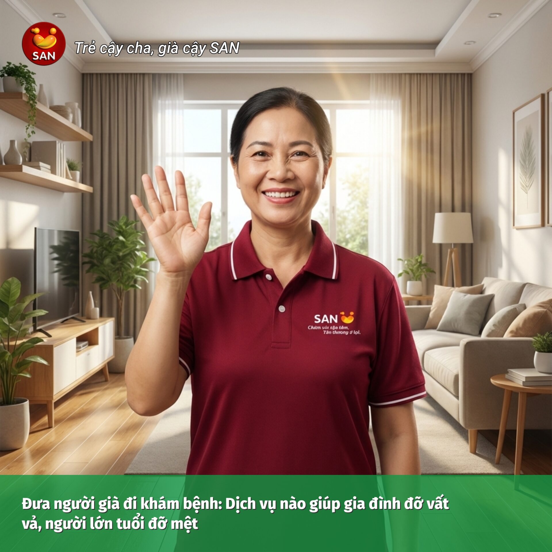 đưa người già đi khám bệnh
