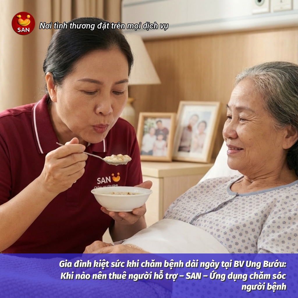 chăm sóc người bệnh tại BV Ung Bướu