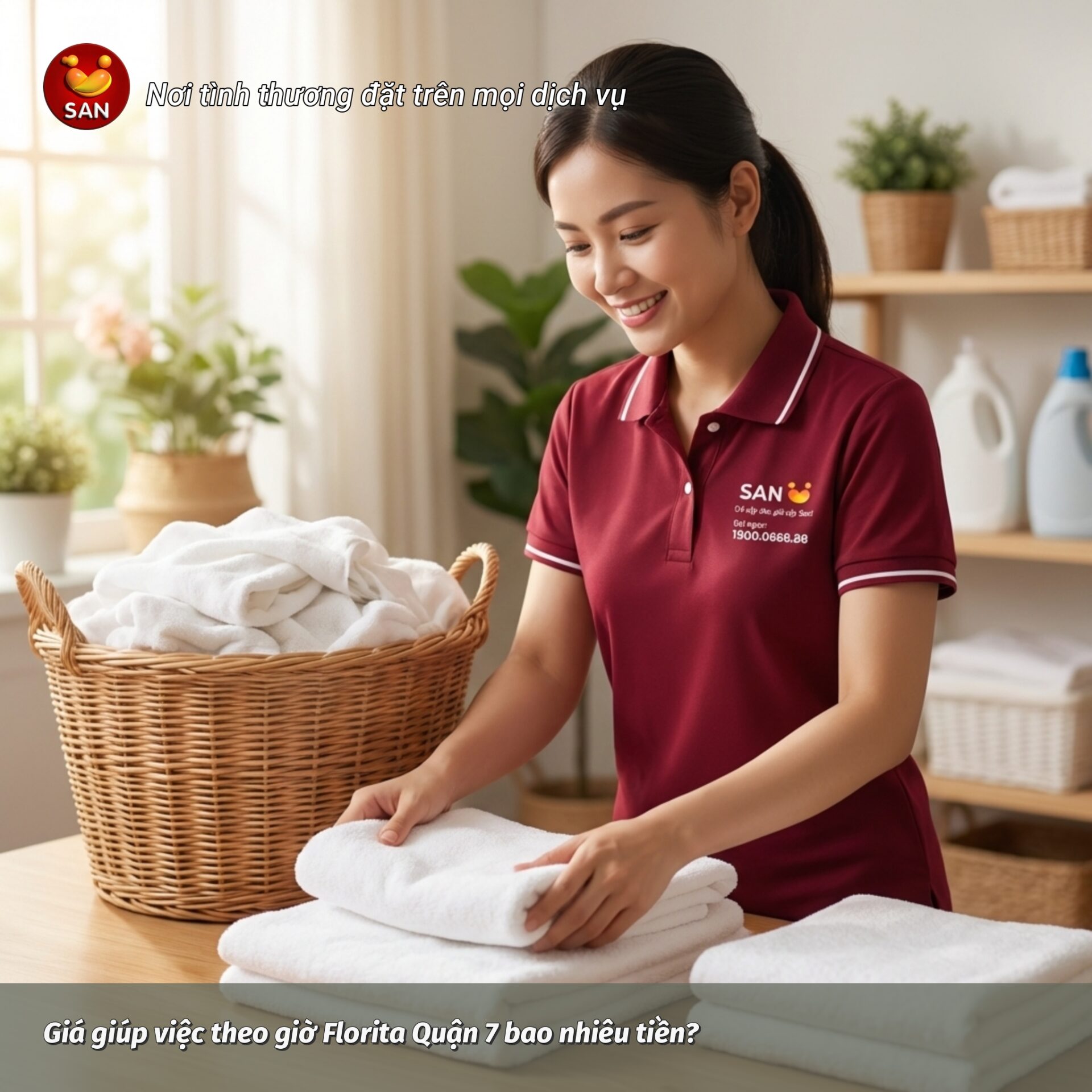 giá giúp việc theo giờ Florita Quận 7