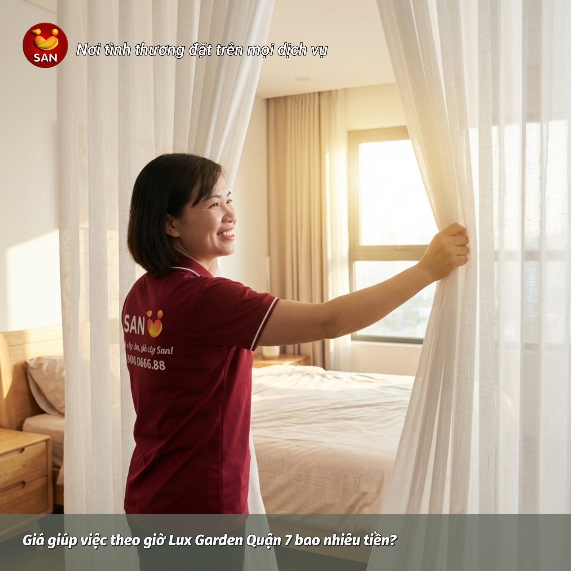 Giá giúp việc theo giờ Lux Garden Quận 7 bao nhiêu tiền?