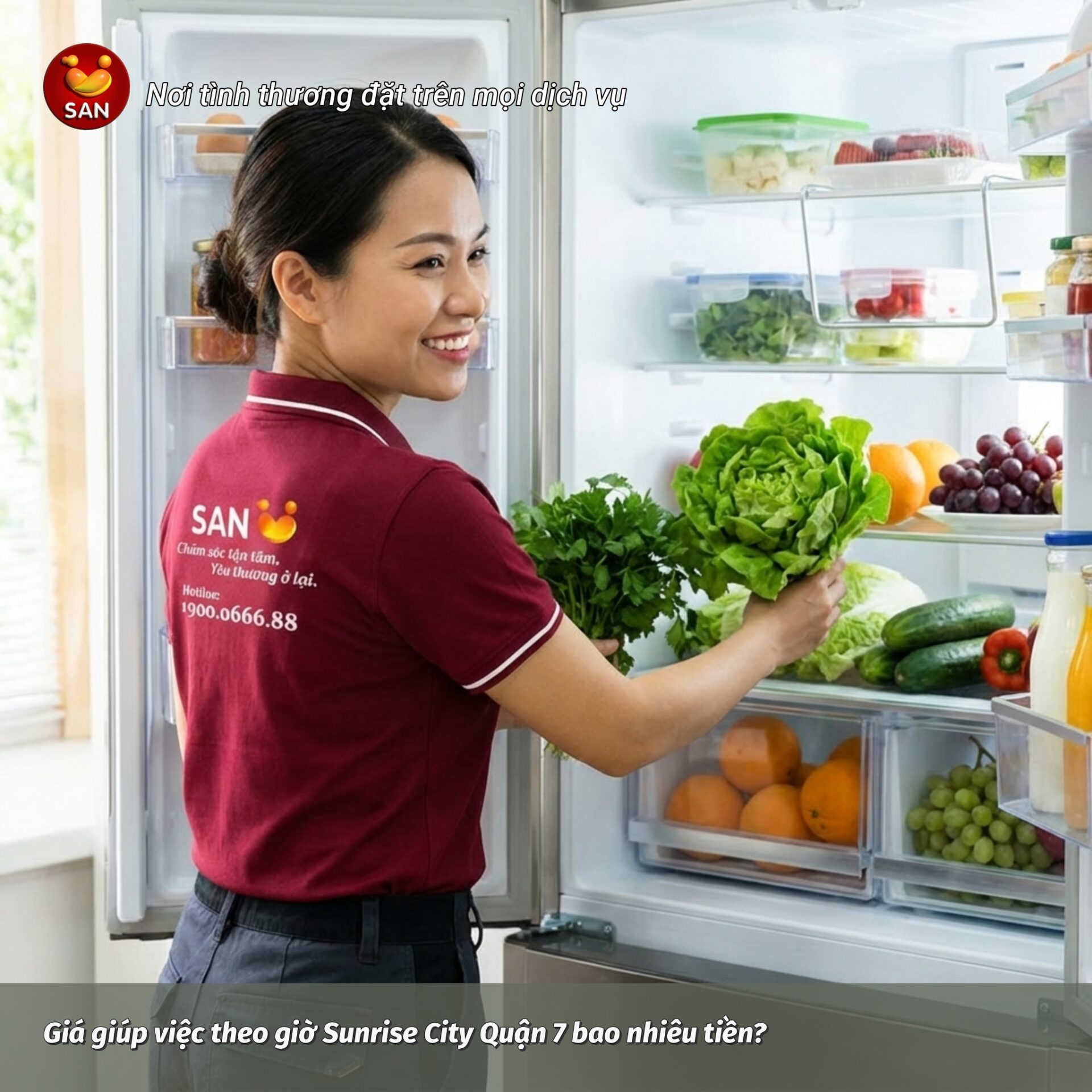 giá giúp việc theo giờ Sunrise City Quận 7