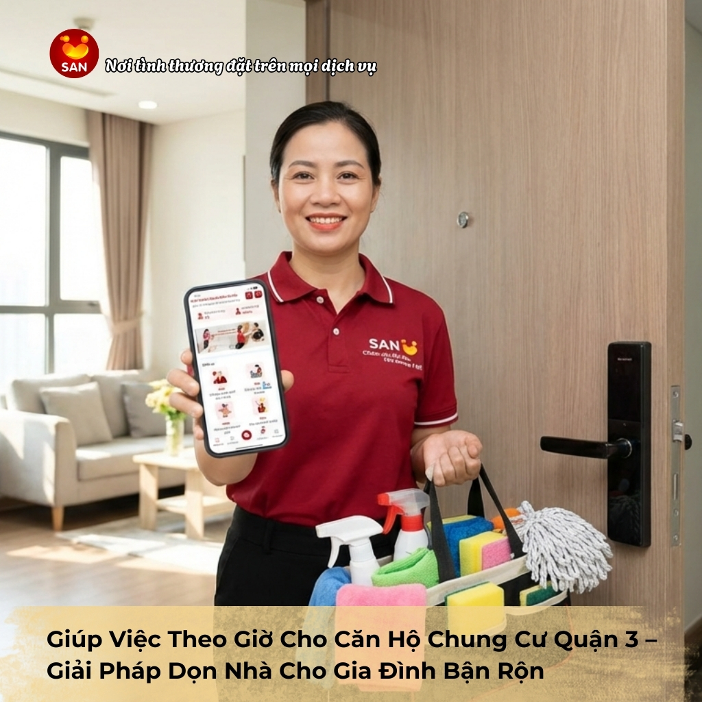 giúp việc theo giờ cho căn hộ chung cư Quận 3
