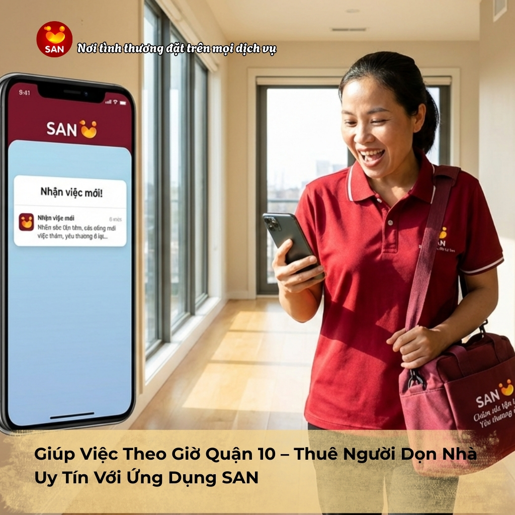 Giúp việc theo giờ Quận 10