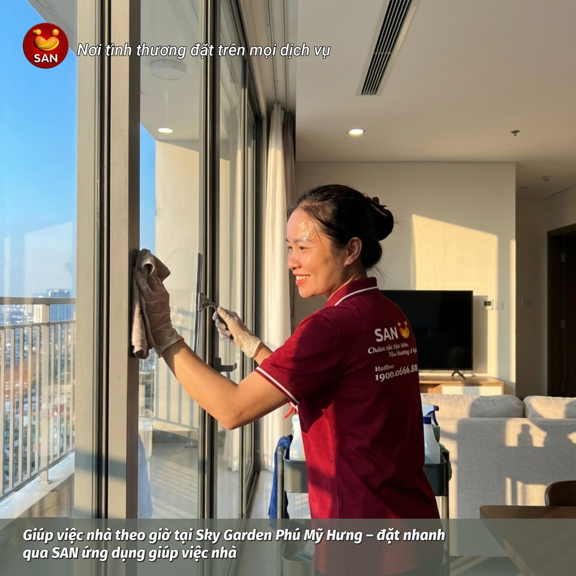 Giúp việc nhà theo giờ tại Sky Garden
