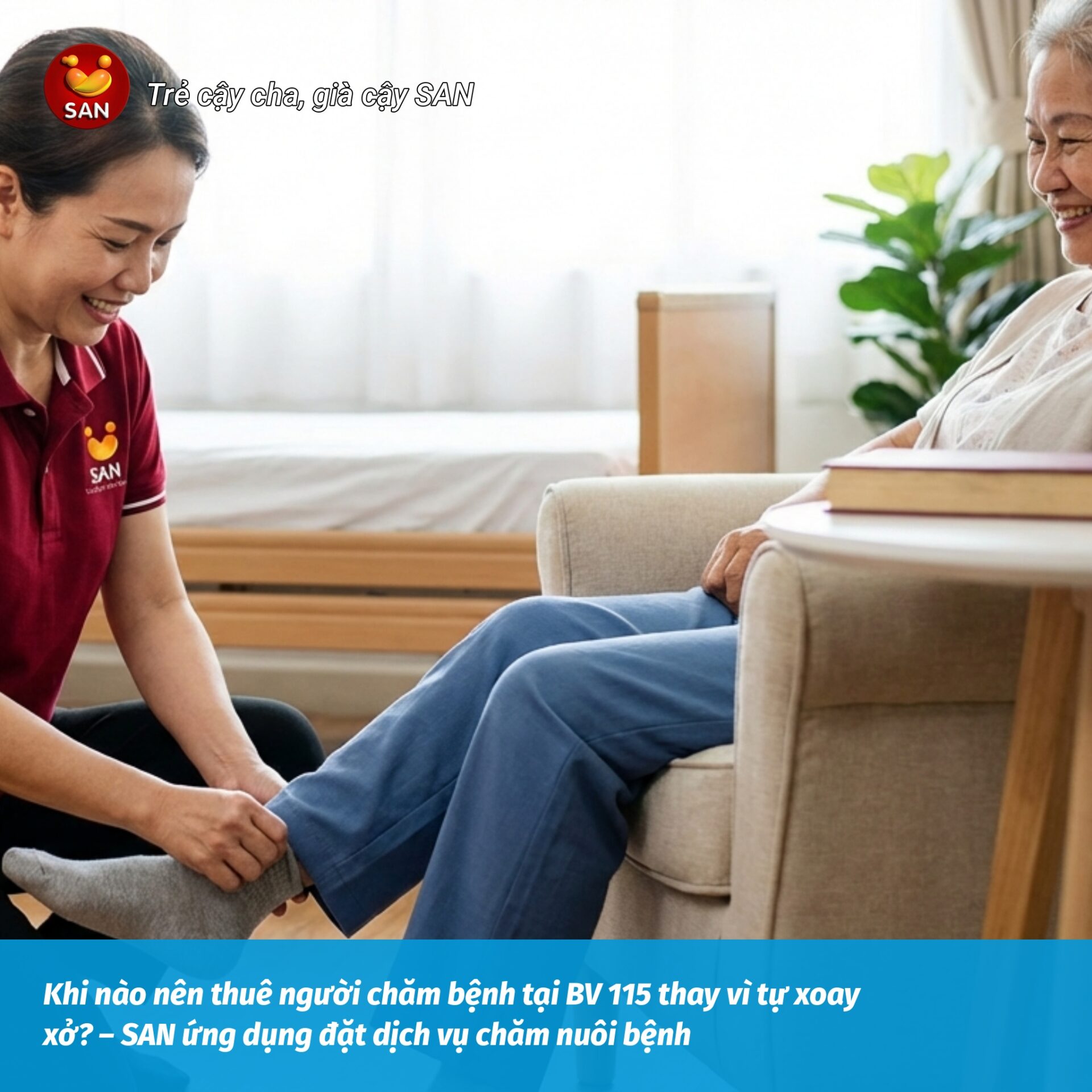Hiring a caregiver at Hospital 115