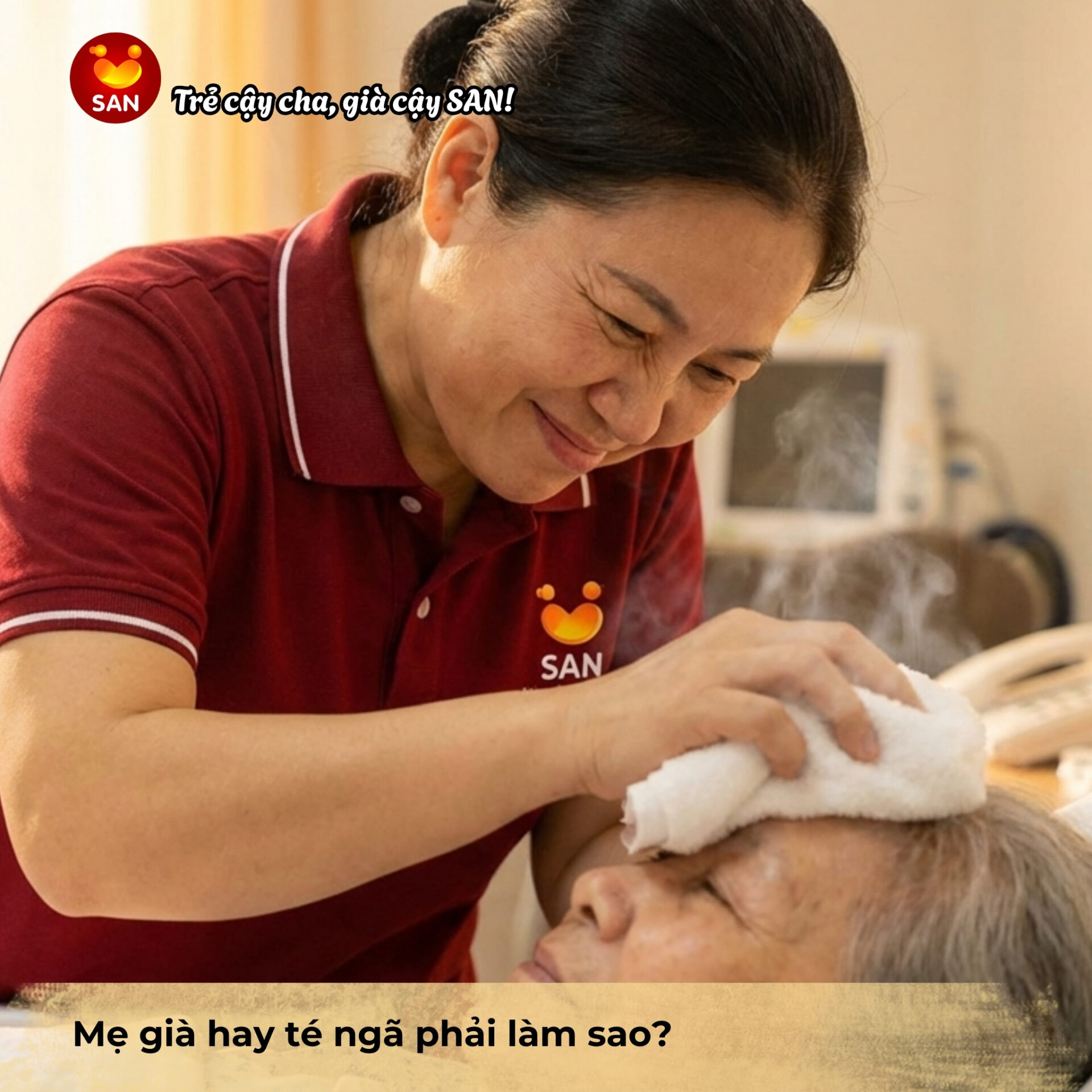 mẹ già hay té ngã