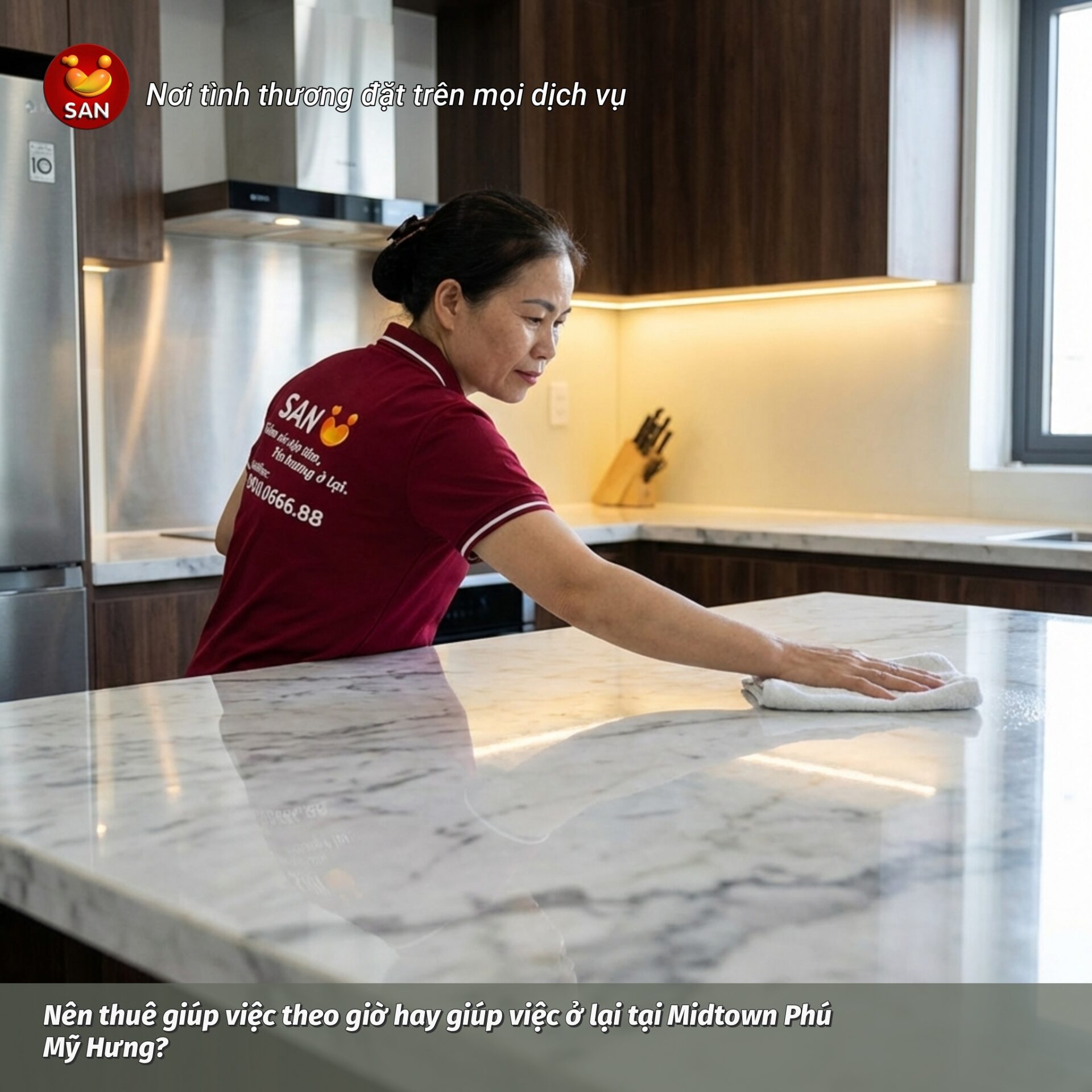 giúp việc theo giờ tại Midtown Phú Mỹ Hưng