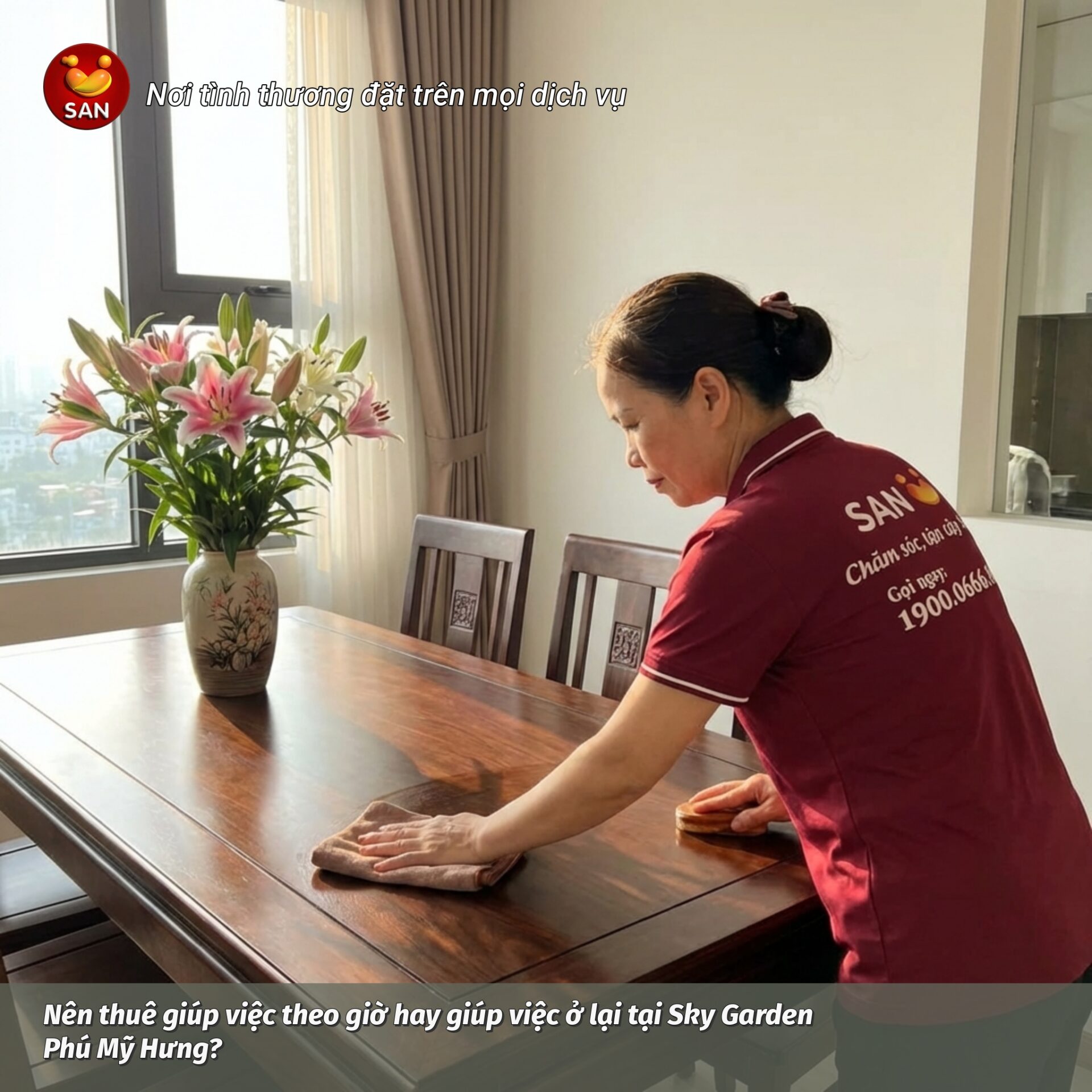 Nên thuê giúp việc theo giờ hay giúp việc ở lại tại Sky Garden Phú Mỹ Hưng?