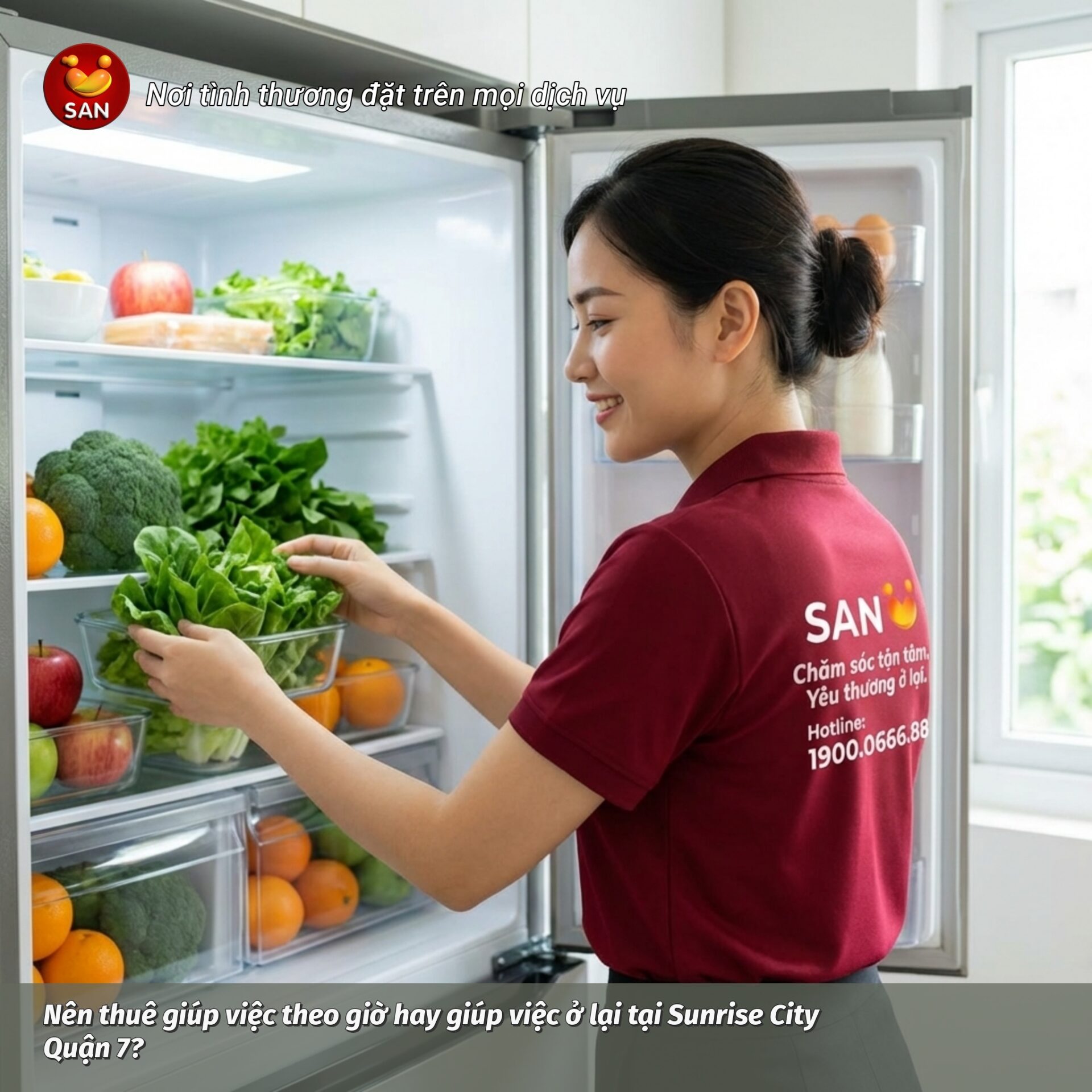 giúp việc theo giờ tại Sunrise City Quận 7