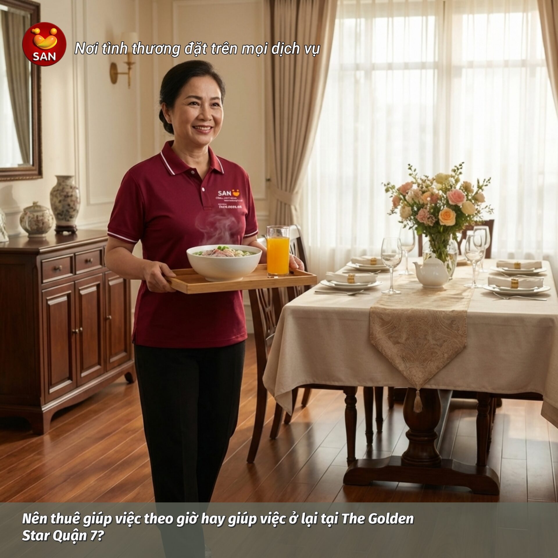 Hourly cleaning services at The Golden Star, District 7.