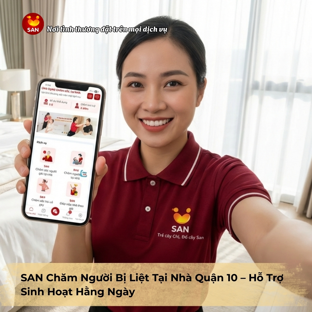 chăm người bị liệt tại nhà Quận 10