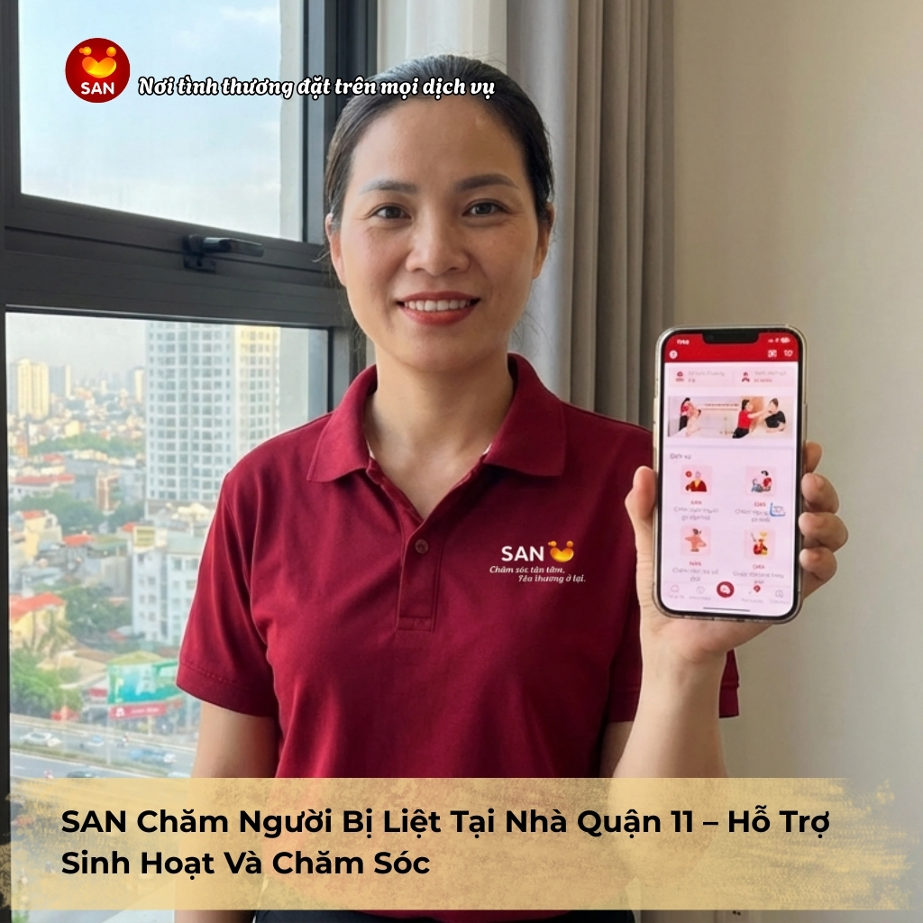 chăm người bị liệt tại nhà Quận 11
