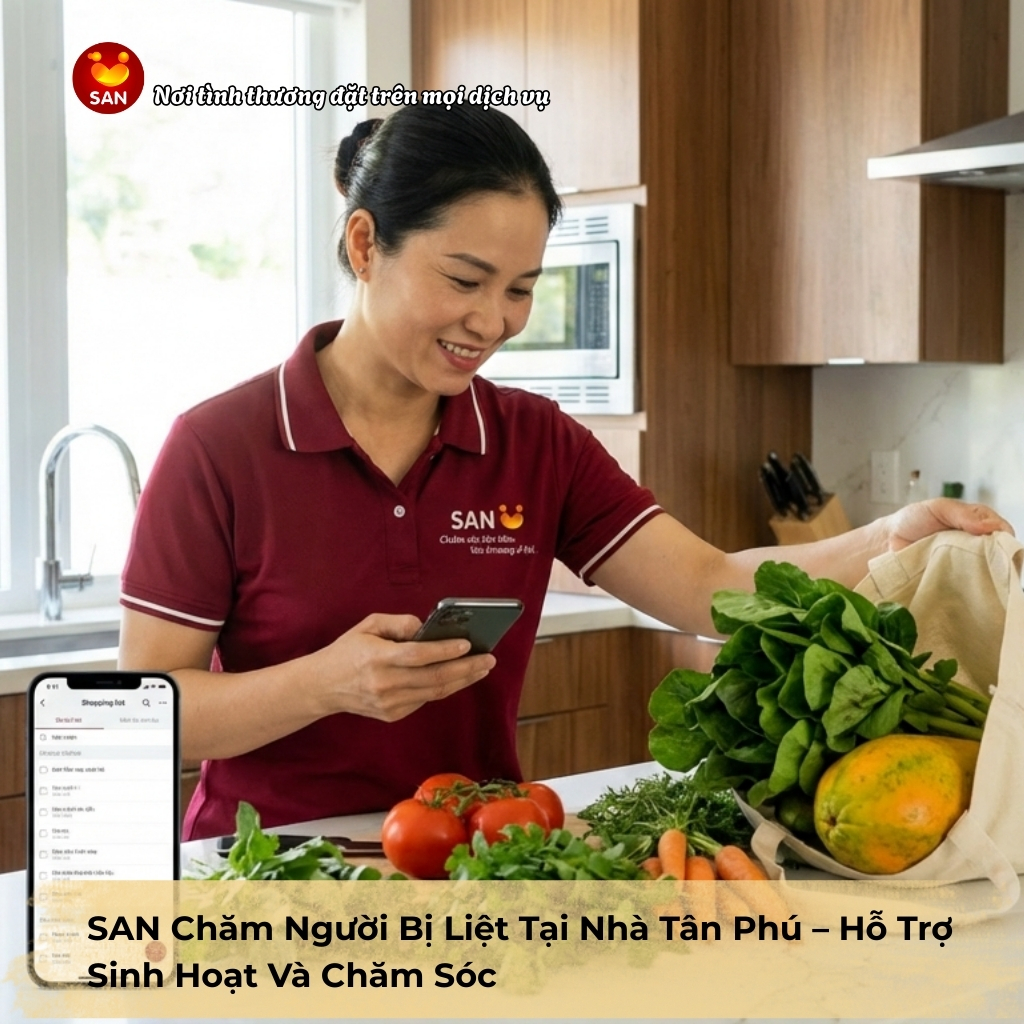 chăm người bị liệt tại nhà Tân Phú