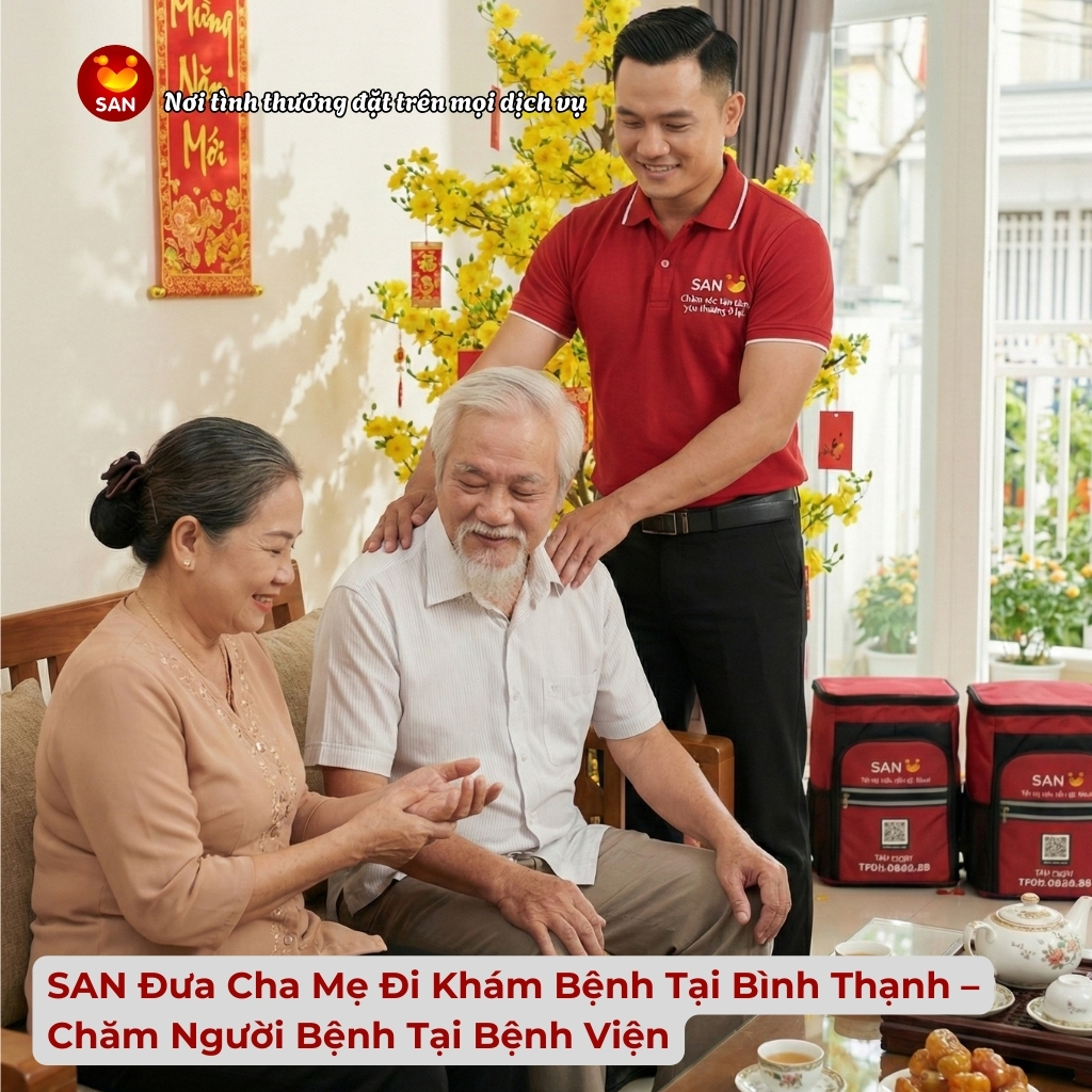 đưa người già đi khám bệnh tại Bình Thạnh