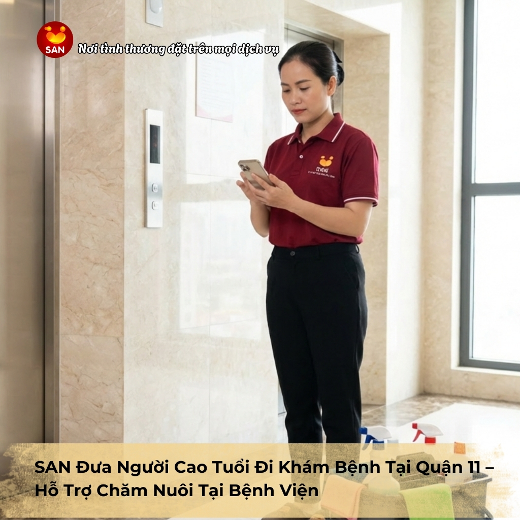 đưa người già đi khám bệnh tại Phú Nhuận