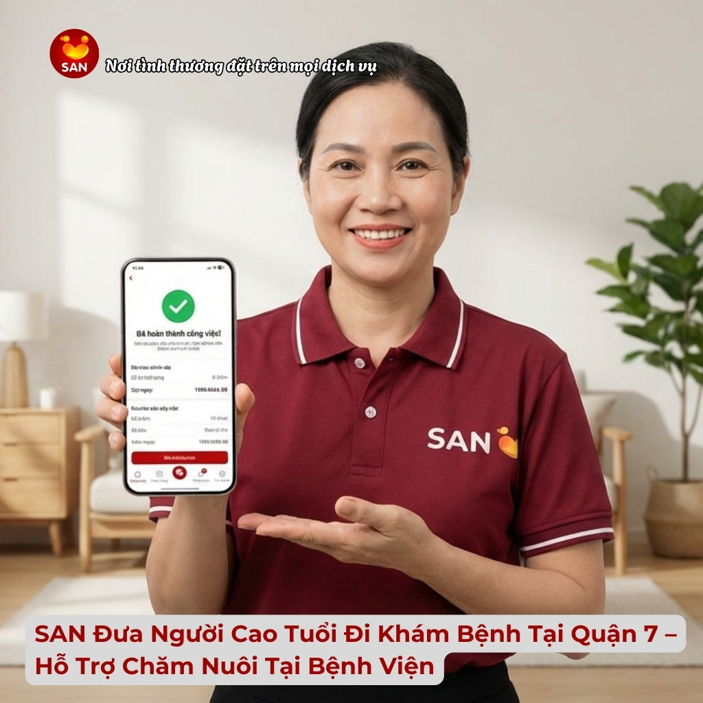 đưa người già đi khám bệnh Quận 7