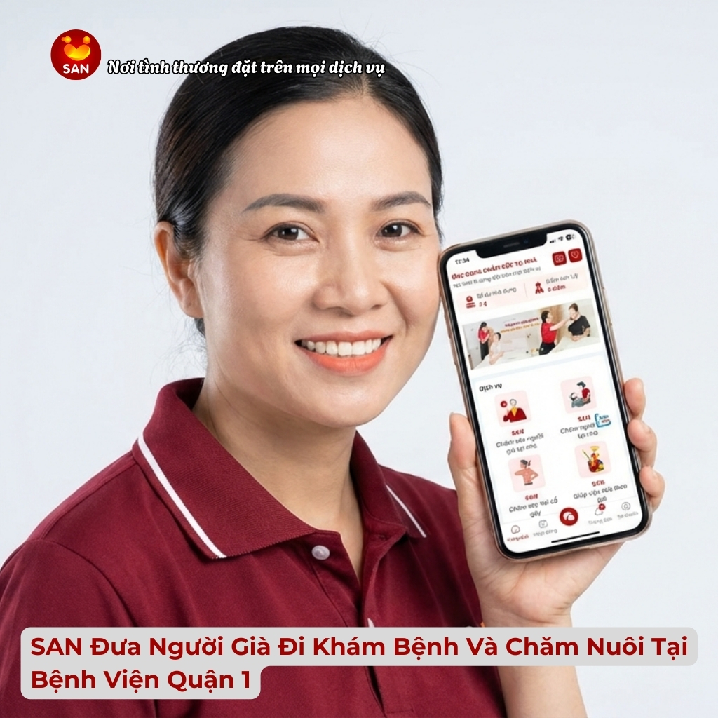 đưa người già đi khám bệnh Quận 1
