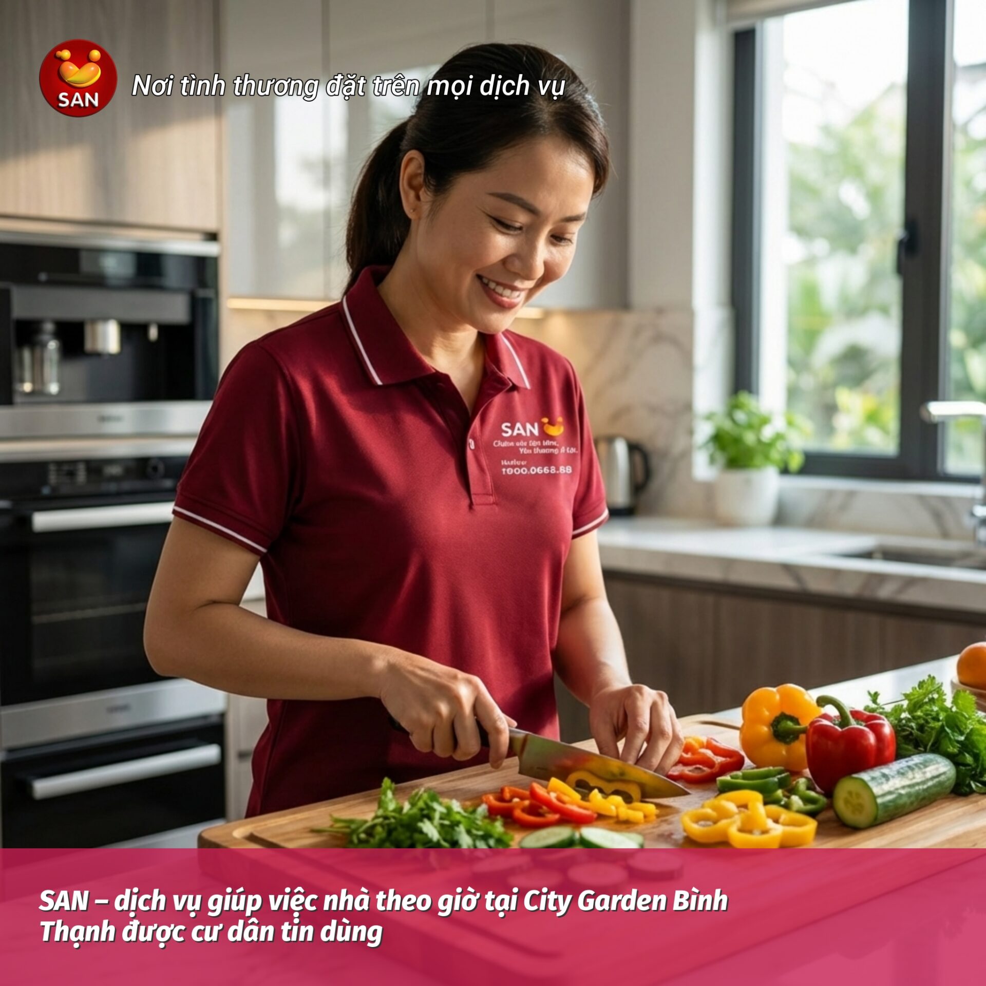 Hourly house cleaning services at City Garden