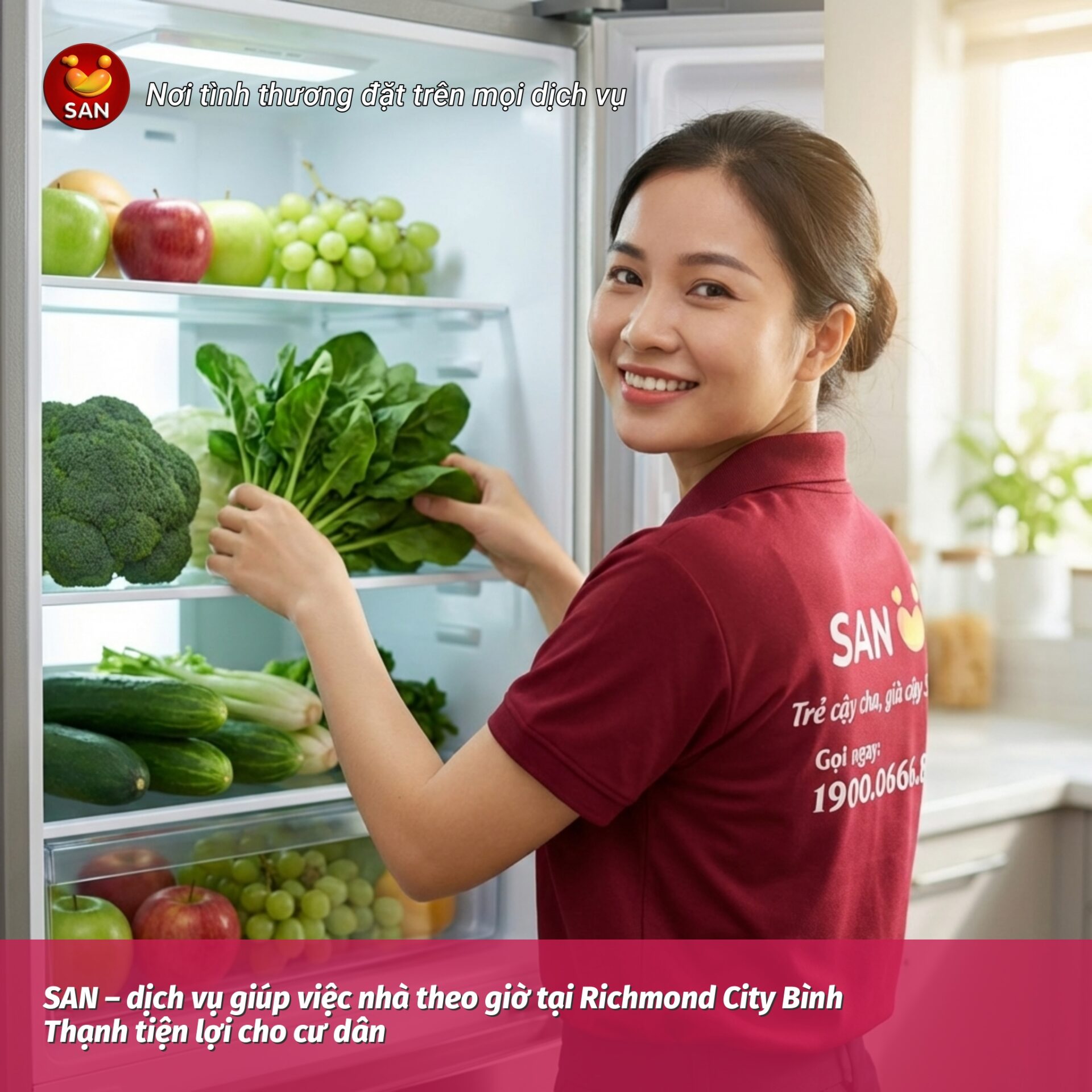 giúp việc nhà theo giờ tại Richmond City Bình Thạnh