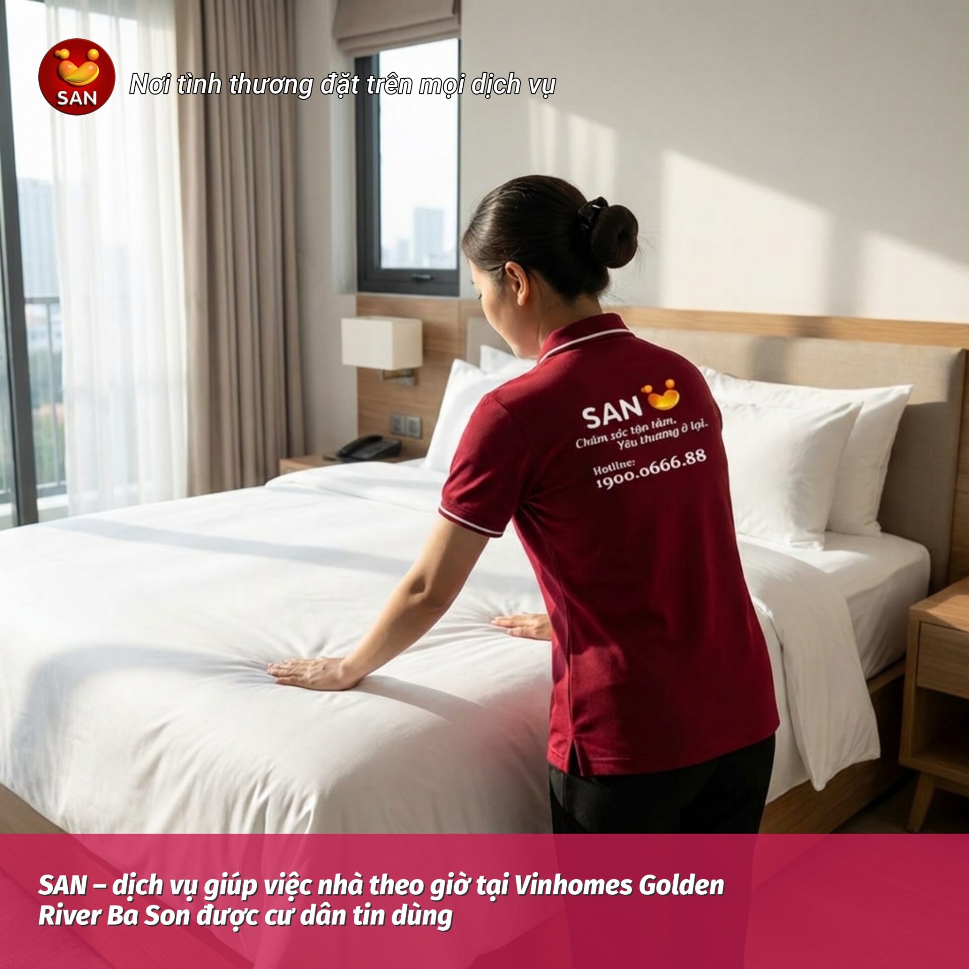 SAN – Hourly Housekeeping Service at Vinhomes Golden River Ba Son