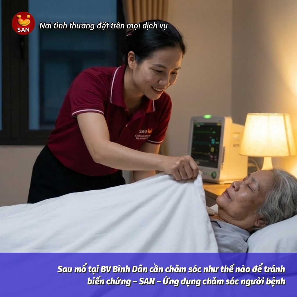chăm sóc người bệnh sau mổ tại BV Bình Dân