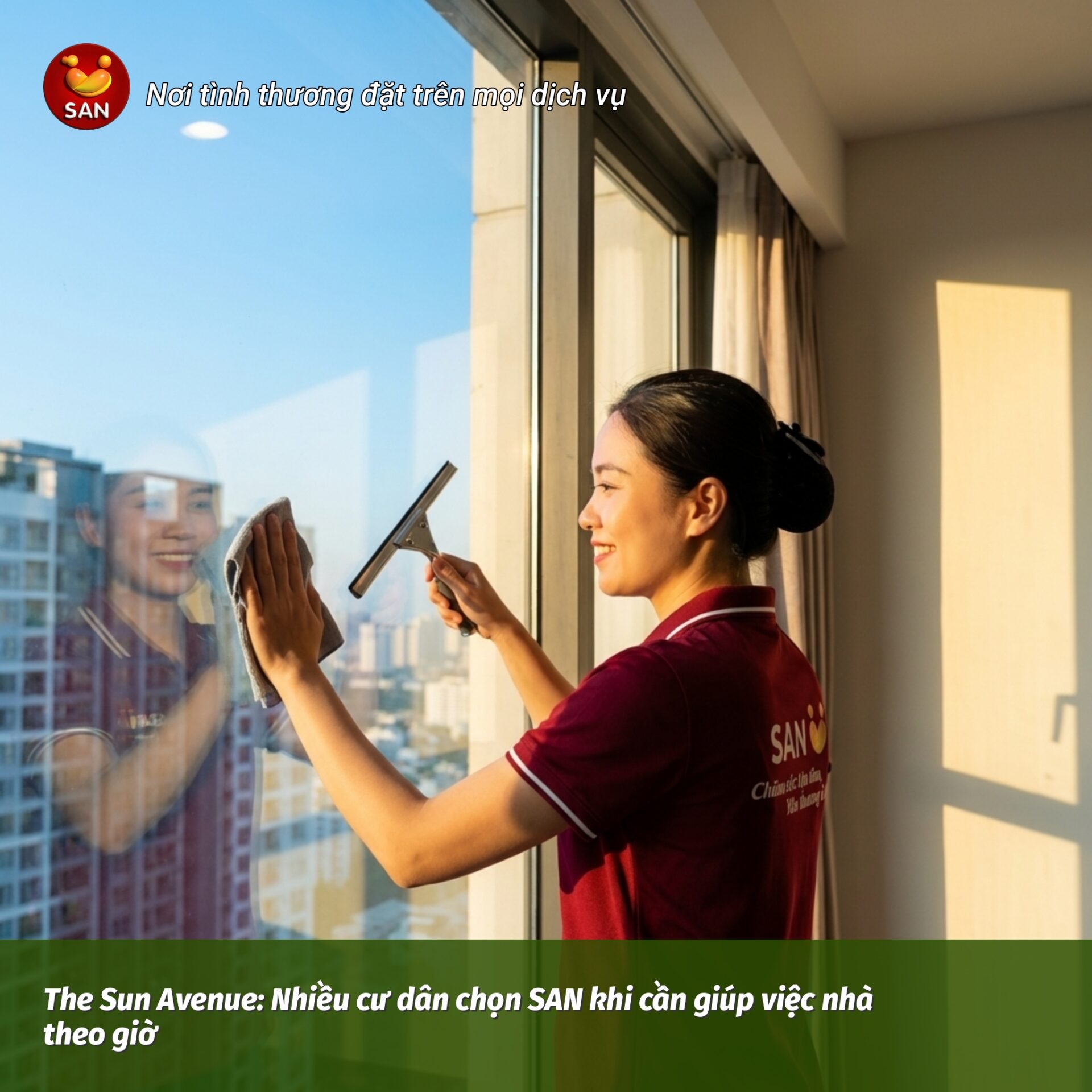 giúp việc nhà theo giờ The Sun Avenue