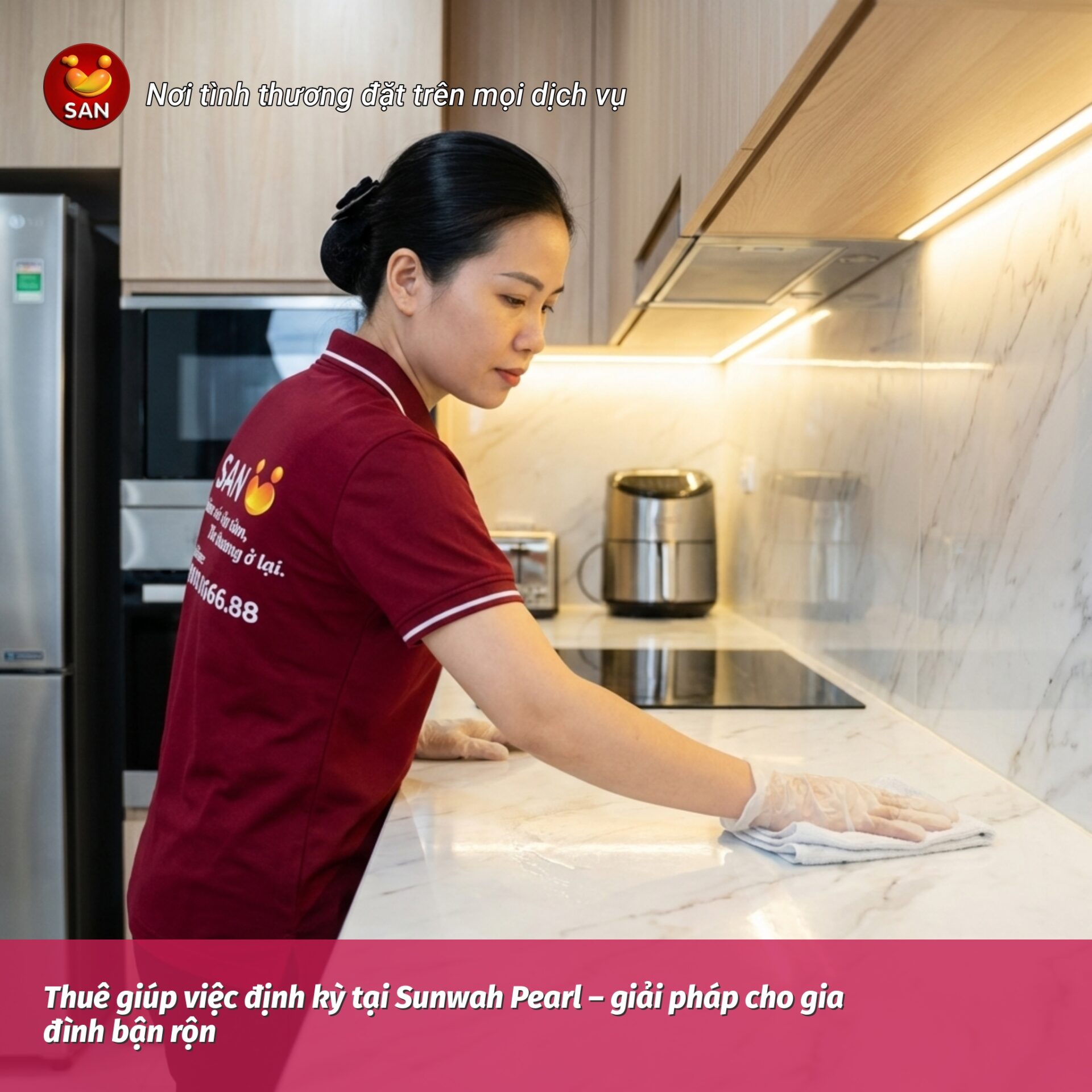 Regular housekeeping services at Sunwah Pearl