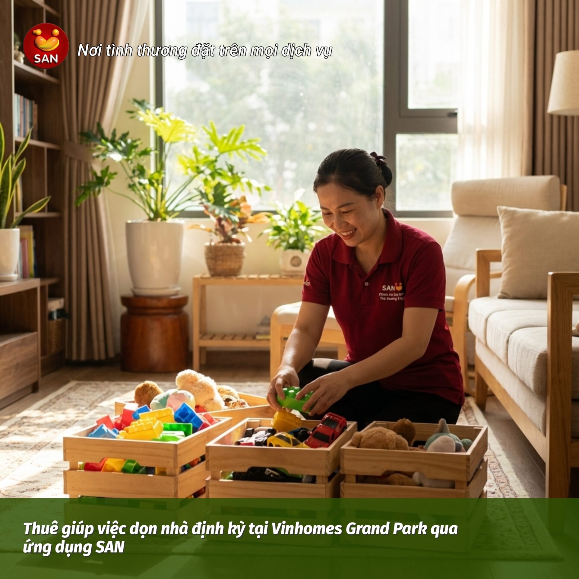 giúp việc dọn nhà định kỳ tại Vinhomes Grand Park