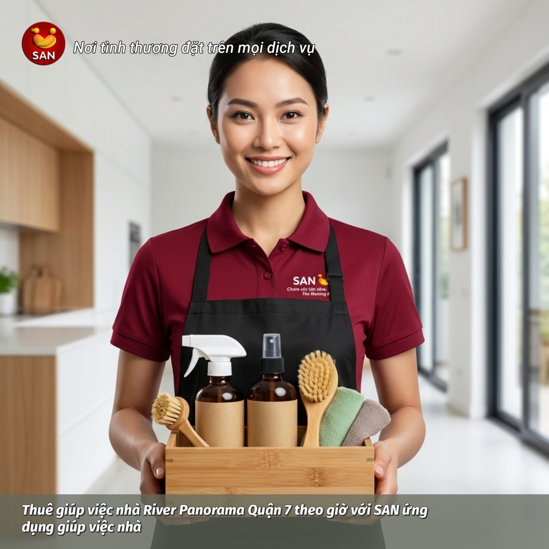 Thuê giúp việc nhà River Panorama Quận 7 theo giờ với SAN ứng dụng giúp việc nhà