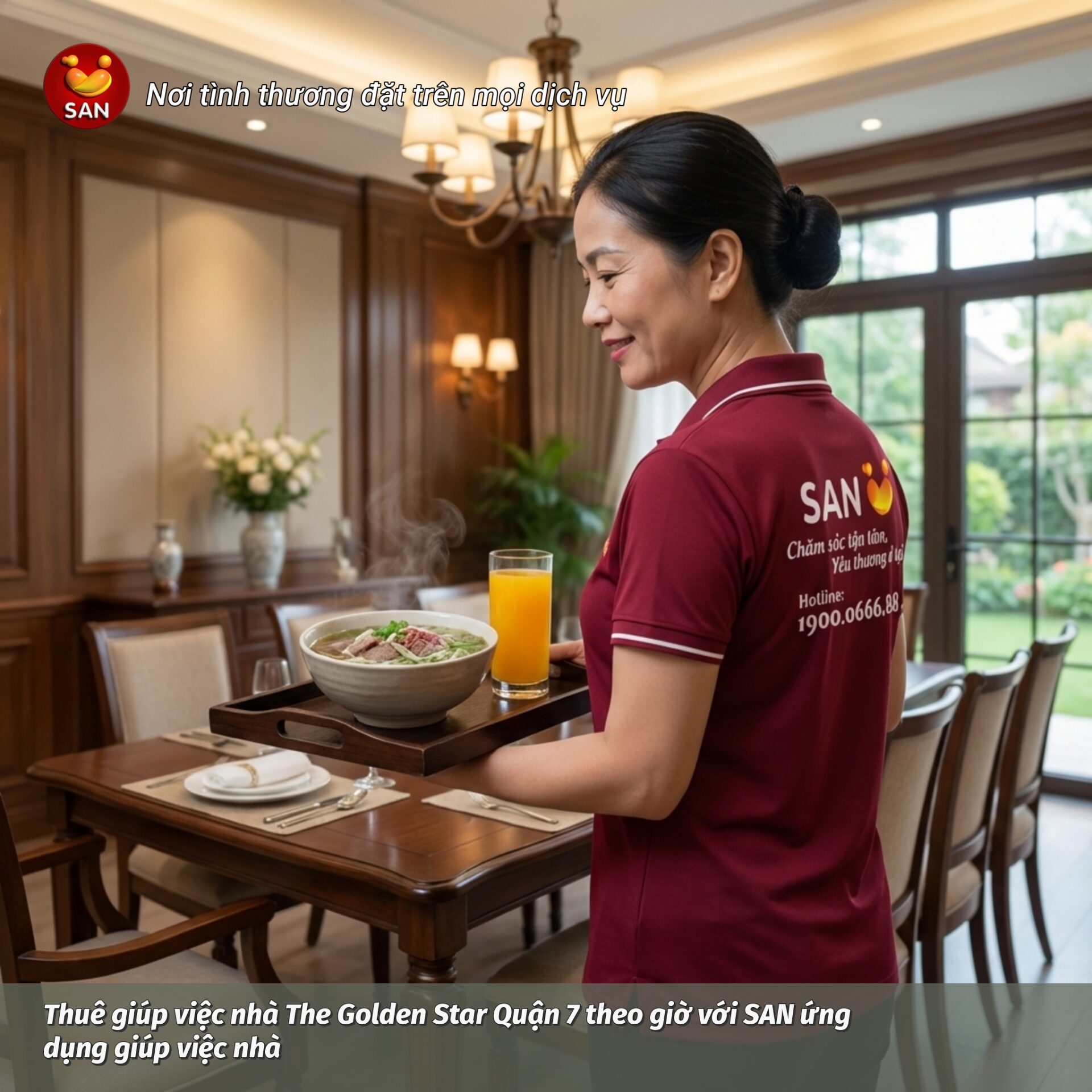 Hire a housekeeper at The Golden Star, District 7.