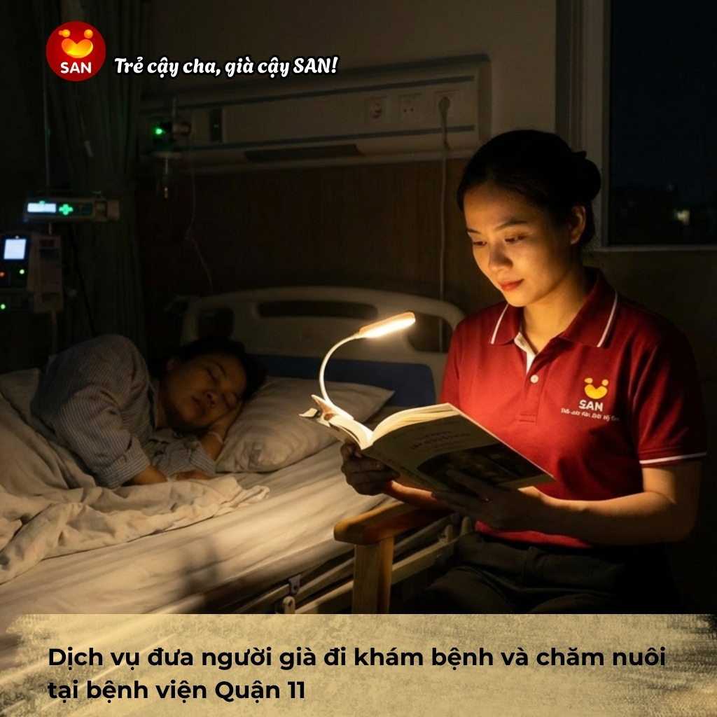 Dịch vụ đưa người già đi khám bệnh và chăm nuôi tại bệnh viện Quận 11