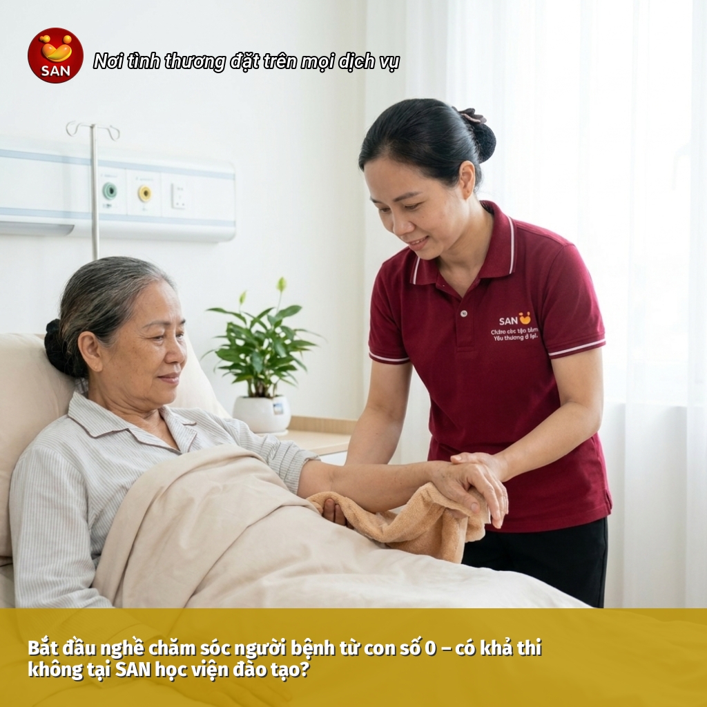 bắt đầu nghề chăm sóc người bệnh