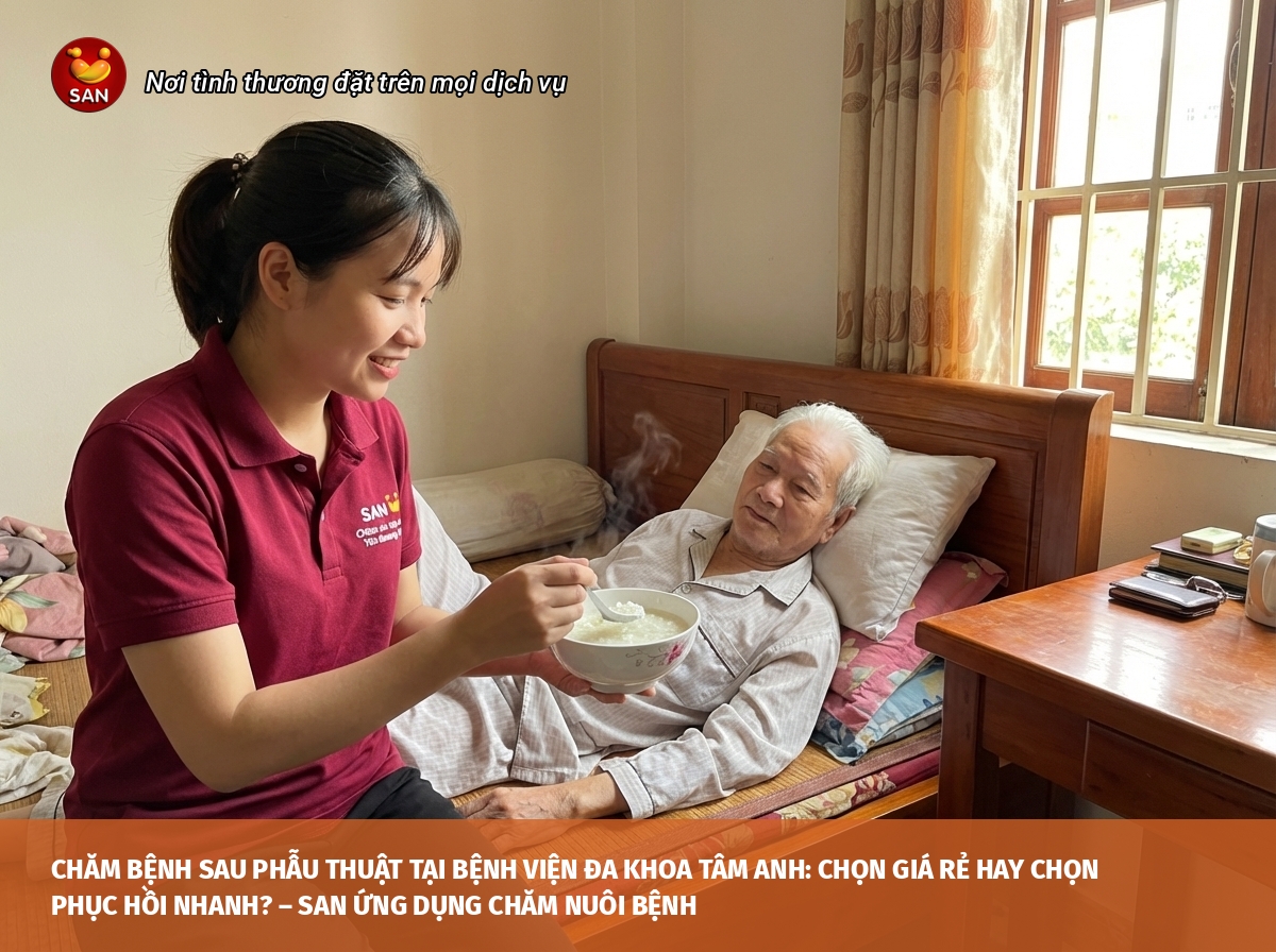 chăm bệnh sau phẫu thuật tại Bệnh viện Đa khoa Tâm Anh