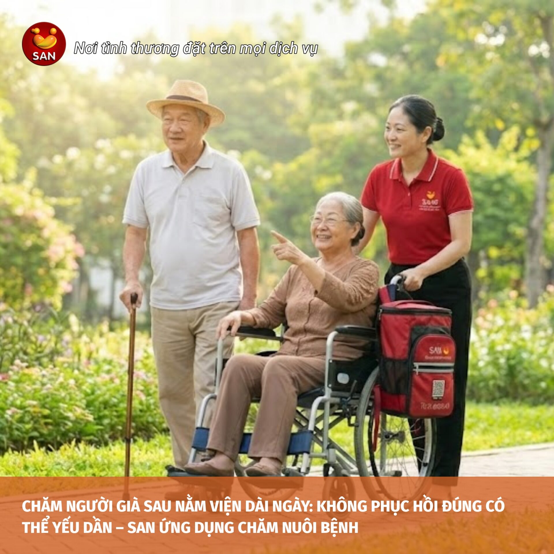 Caring for the elderly after hospitalization.