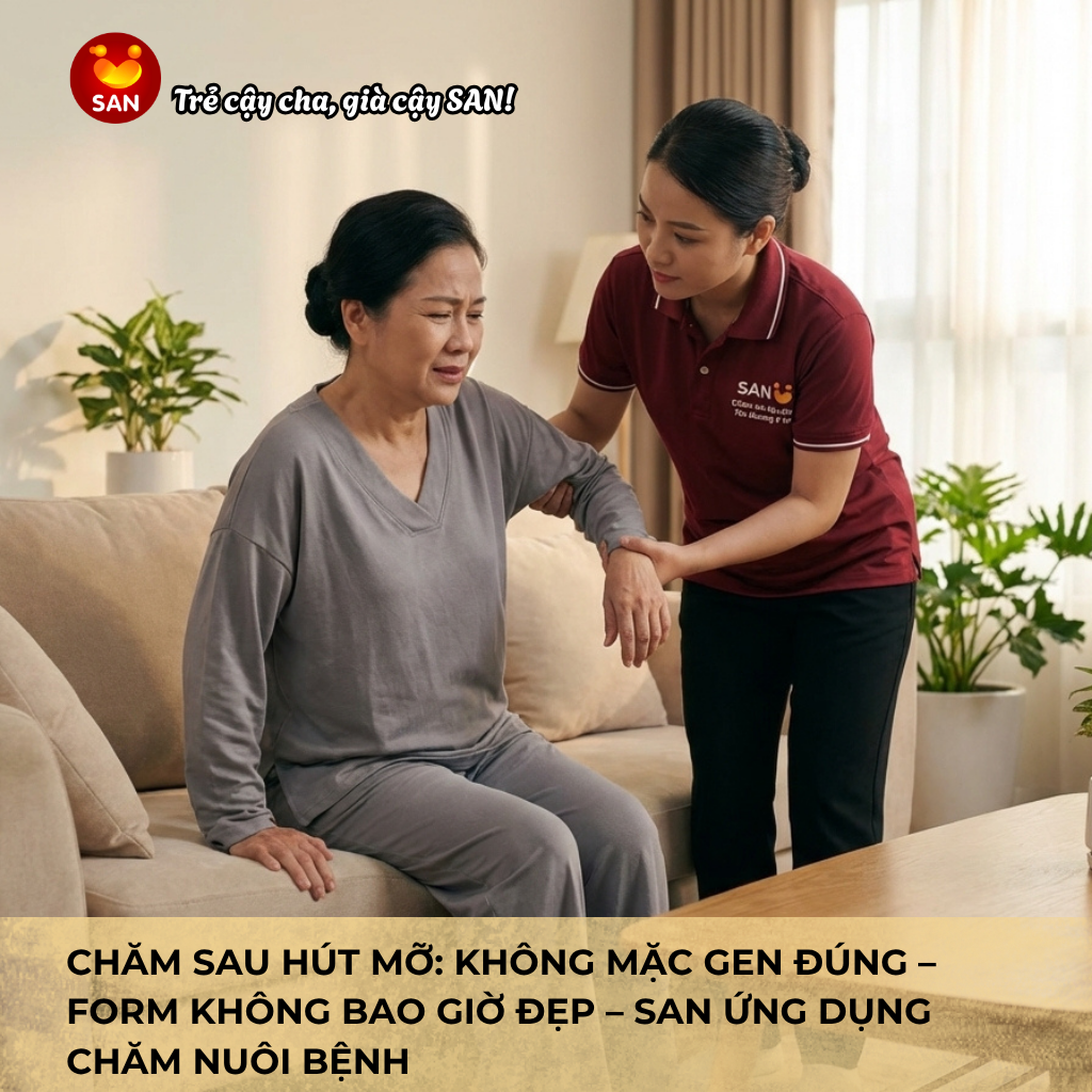chăm sóc sau hút mỡ