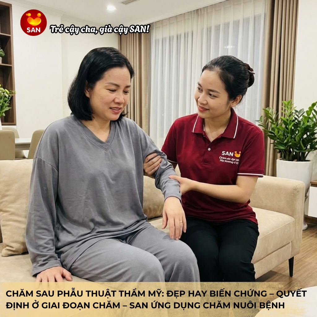 chăm sóc sau phẫu thuật thẩm mỹ