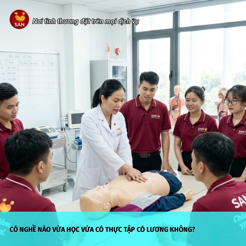nghề vừa học vừa thực tập có lương