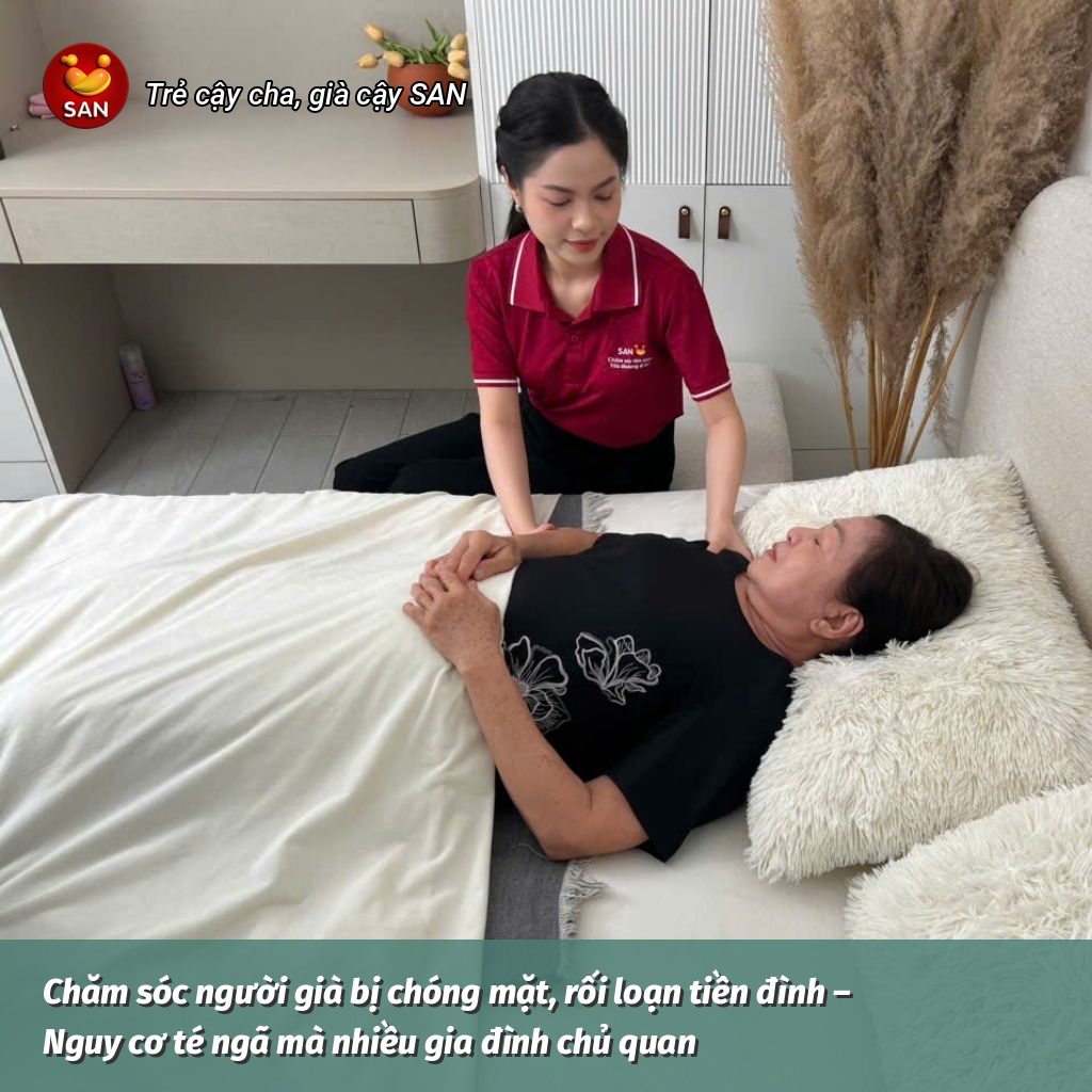 Chăm sóc người già bị chóng mặt