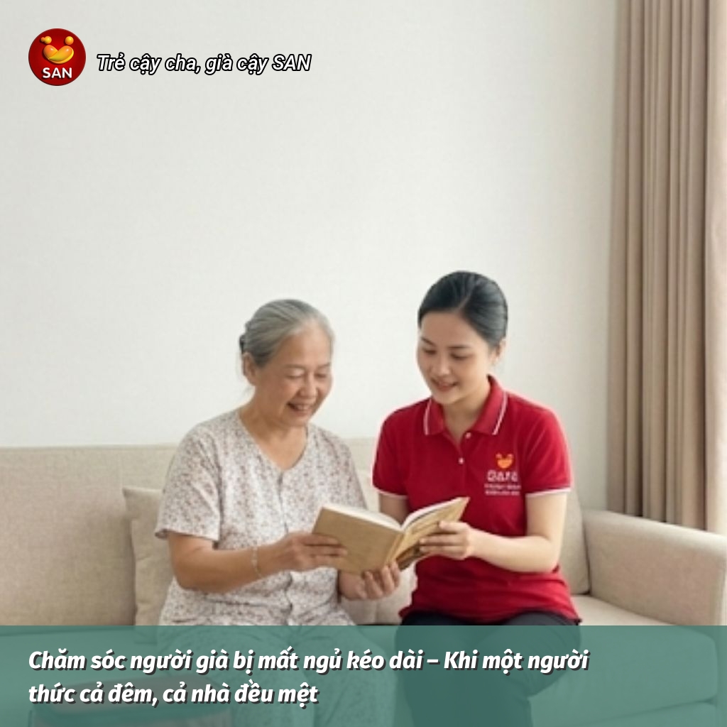 Chăm sóc người già bị mất ngủ
