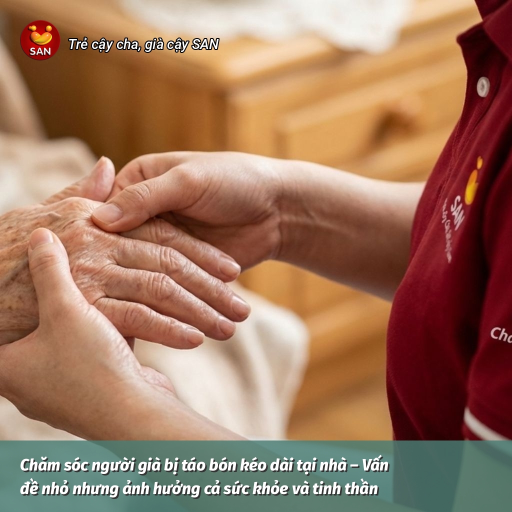 chăm sóc người già bị táo bón kéo dài