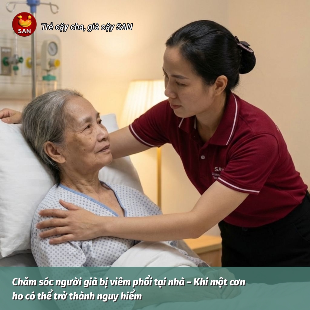 Chăm sóc người già bị viêm phổi tại nhà