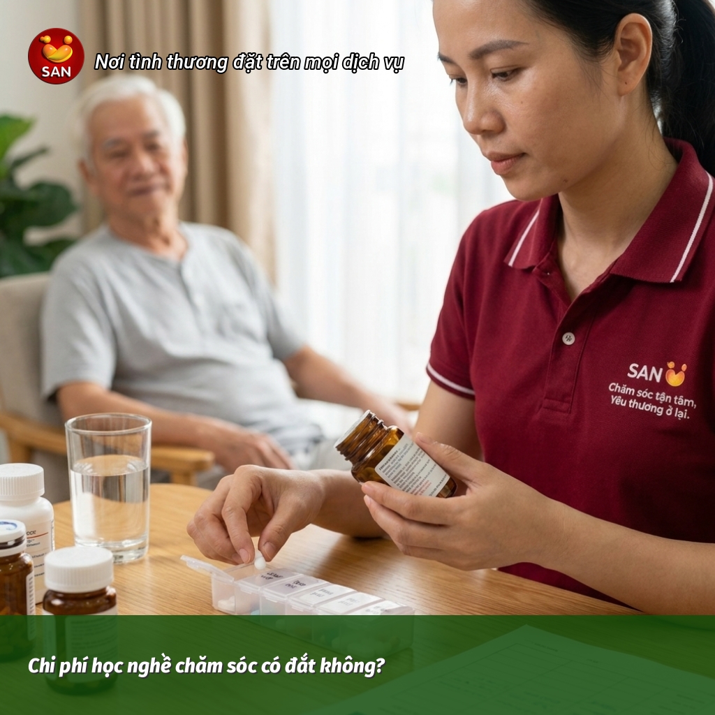 chi phí học nghề chăm sóc