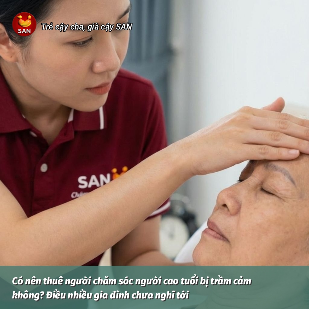 Hire a caregiver for an elderly person suffering from depression.
