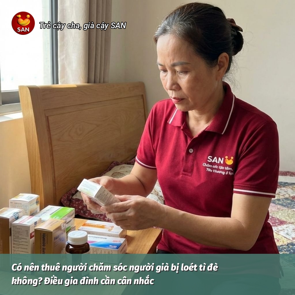 Hire a caregiver for an elderly person with pressure ulcers.