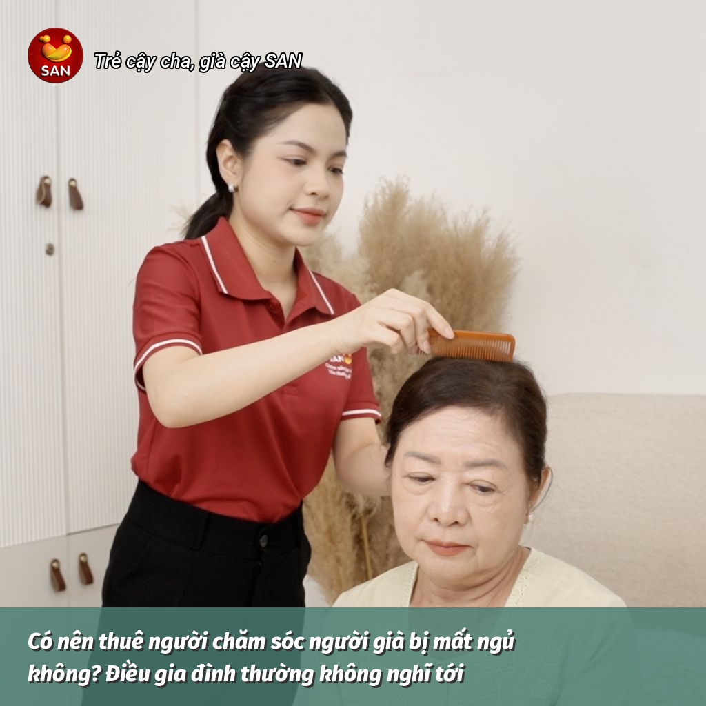 Hire a caregiver for an elderly person suffering from insomnia.