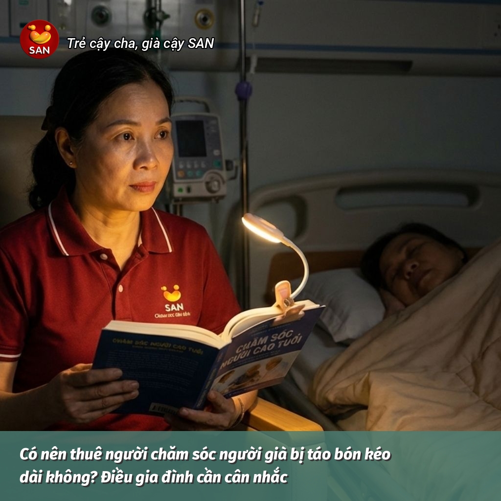 thuê người chăm sóc người già bị táo bón