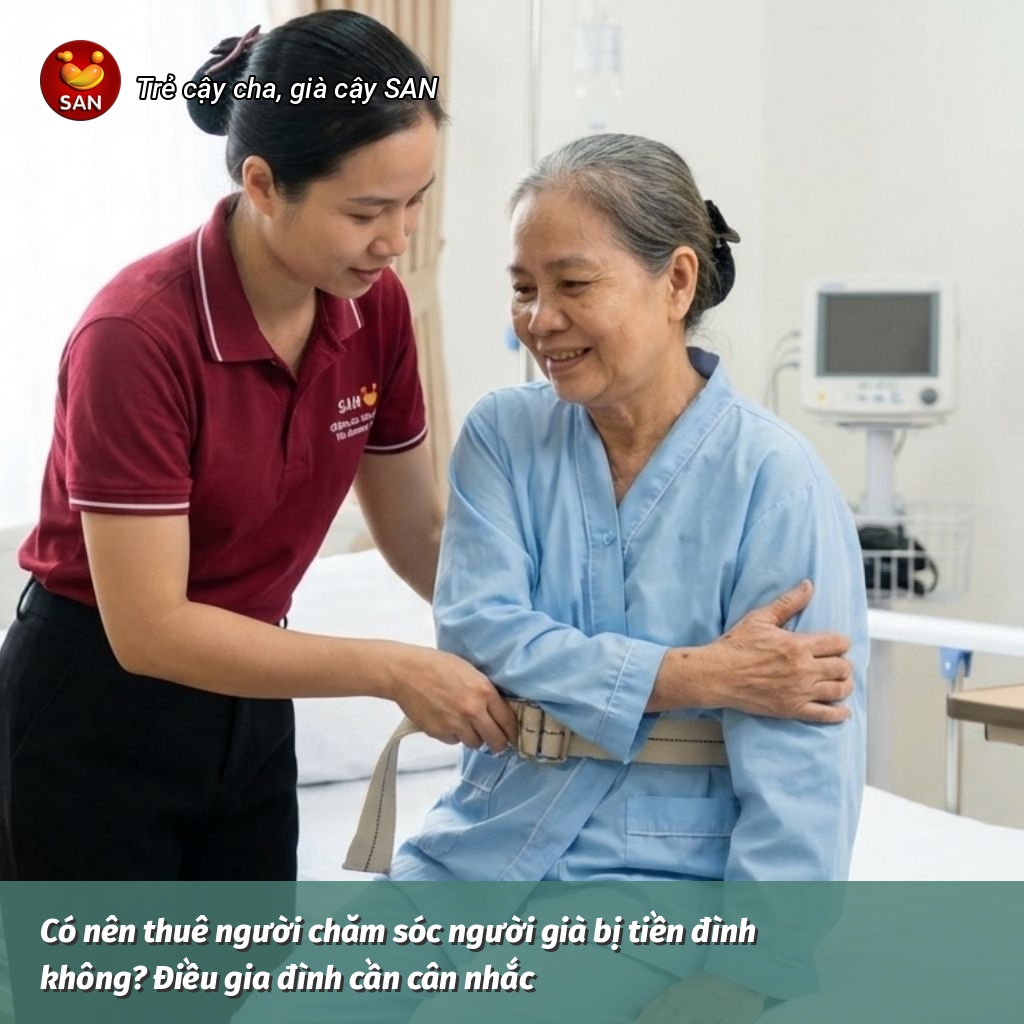 Hire a caregiver for an elderly person with vertigo.