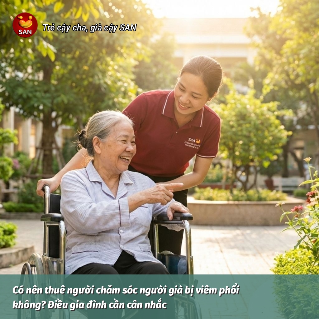 thuê người chăm sóc người già bị viêm phổi