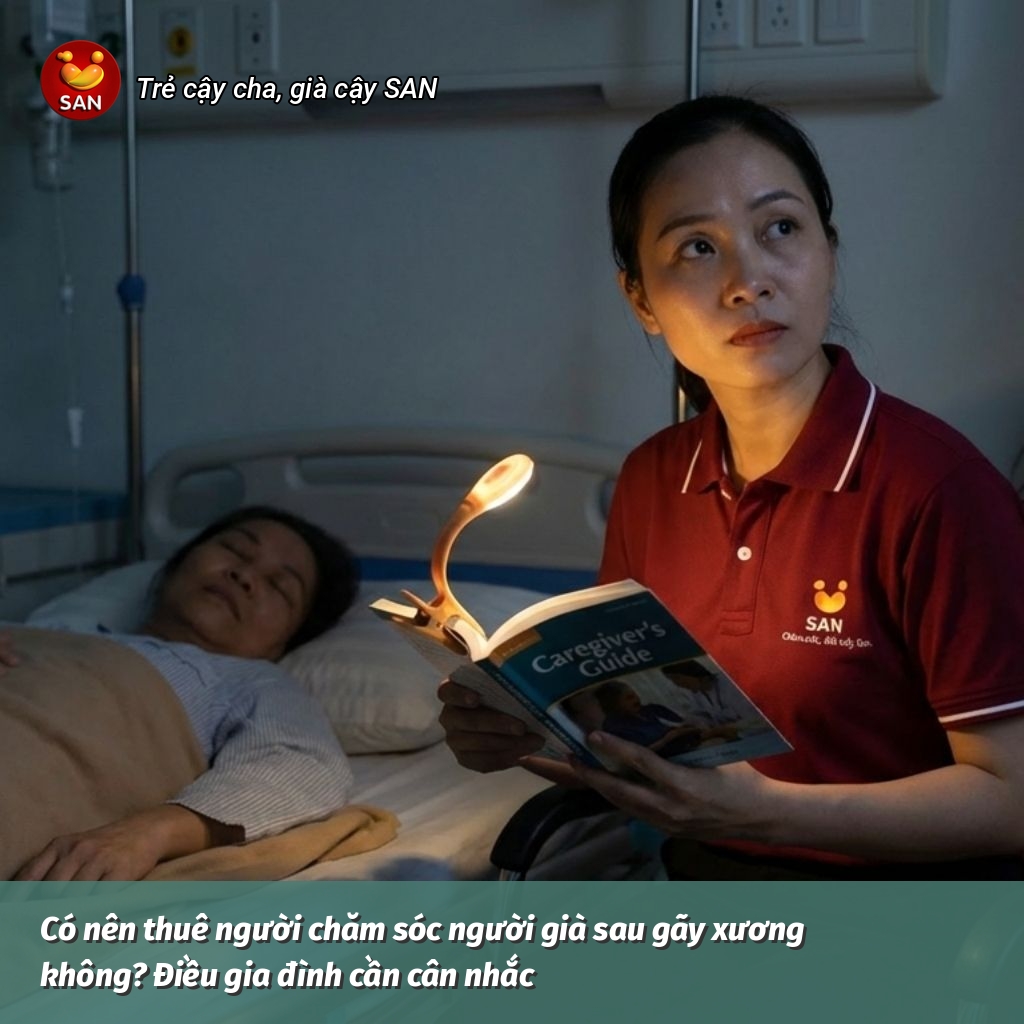thuê người chăm sóc người già sau gãy xương